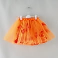 thumbnail image 6 of Cathalem Kids Skirt Princess Skirt for Girls Tutu Skirt Toddler Cute Party Dance Skirt Solid Color Net Yarn Sequins Star Tulle (Orange,One Size), 6 of 6