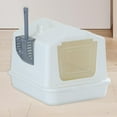thumbnail image 6 of Bvdfgk Enclosed Cat Litter Tray High Capacity Portable Pet Accessories for All Kinds of White, 6 of 9