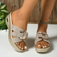 thumbnail image 2 of Dakaela Women's Arch Support Slide Sandals Orthopedic Slip on Wedge Sandal Summer Beach Dressy Shoes, 2 of 7