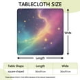 thumbnail image 2 of Colorful Tie Dye Nebula Pattern Square Fitted Tablecloth with Elastic Edge,Square Table Cover,Washable Elastic Table Cover for Home Kitchen Party Decor 36"x36", 2 of 6
