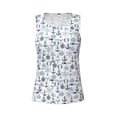 thumbnail image 4 of Xecao Dock Rudder print women's scoop neck, loose-fit workout tank tops for the gym., 4 of 9