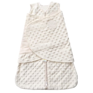 HALO Sleepsack Swaddle Plushy Dot, Cream, 0-3 Months