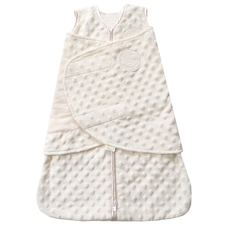 HALO Sleepsack Swaddle Plushy Dot, Cream, 0-3 Months photo 1