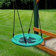 thumbnail image 2 of Gorilla Playsets 04-0033-G-BK Eclipse Green Swing with Black Rope - Large, 2 of 2