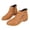 Ginger, variant on Low Block Heel Footwear, Side Zipper Faux Suede Ankle Boots Casual Outdoor Strolling, Low Block Heel Short Booties Holiday Travel Wearing, Comfortable Pointed Toe Dress Footwear, Ginger 9