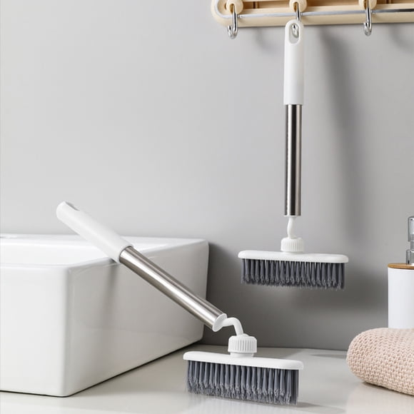 Rotating Crevice Cleaning Tool | Multi-Angle Brush Head | 10.24 Inch Handle | Sisal Bristles
