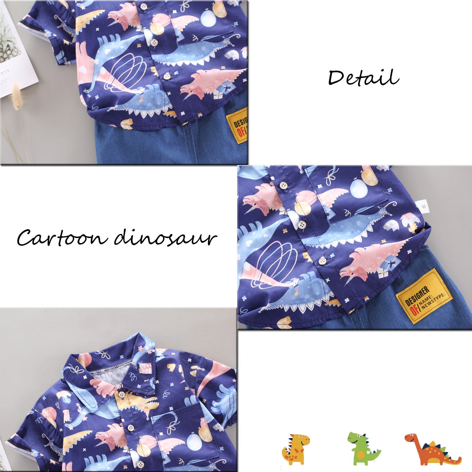 Tfken Boys Outfit Set Size 3 Years-4 Years Baby Clothes Set Cartoon T-Shirt Tops Shorts Summer Outfits Toddler Boy Outfit Blue