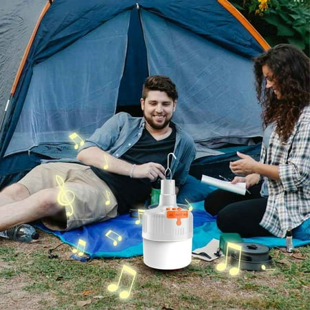 

kosheko Bluetooth Audio Camping Light with USB Charging Outdoor LED Camping Light Bluetooth 5.0 Music 42 LED Bulbs Camping Light Portable Stereo Speakers. White
