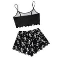 thumbnail image 5 of CONFREE Womens Halloween Pajamas Sleeveless Funny Skeleton Sleepwear Tank Tops Shorts Hallowmas Pjs Set Lovely Nightwear, 5 of 5