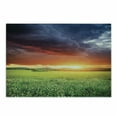 thumbnail image 1 of Nature Cutting Board, Horizon with Dark Storm Cloud Meadow with Sunset View Image Modern Design, Decorative Tempered Glass Cutting and Serving Board, Small Size, Multicolor, by Ambesonne, 1 of 1
