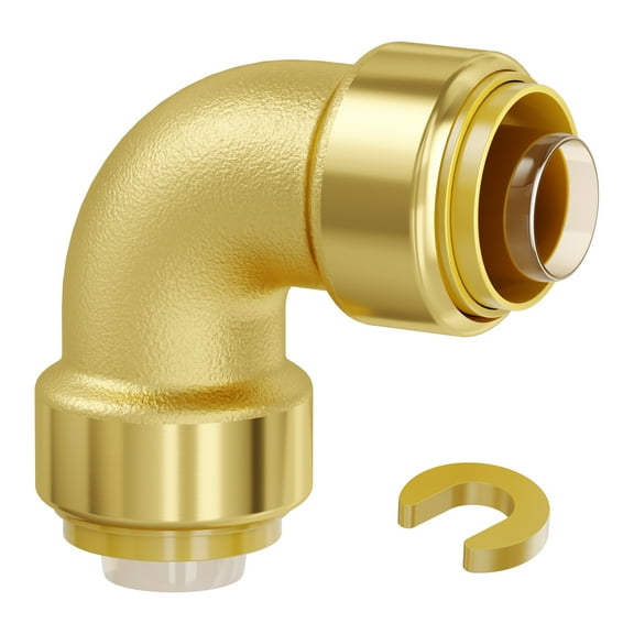KFFKFF Pipe Accessories, 1/2" 12PCS Brass Pipe Accessories, Elbow Quick-Connect Pipe Joint Brass Air Accessories, Robust Plumbing Adapter for Heat/Shower Infrastructure, Water Tubes