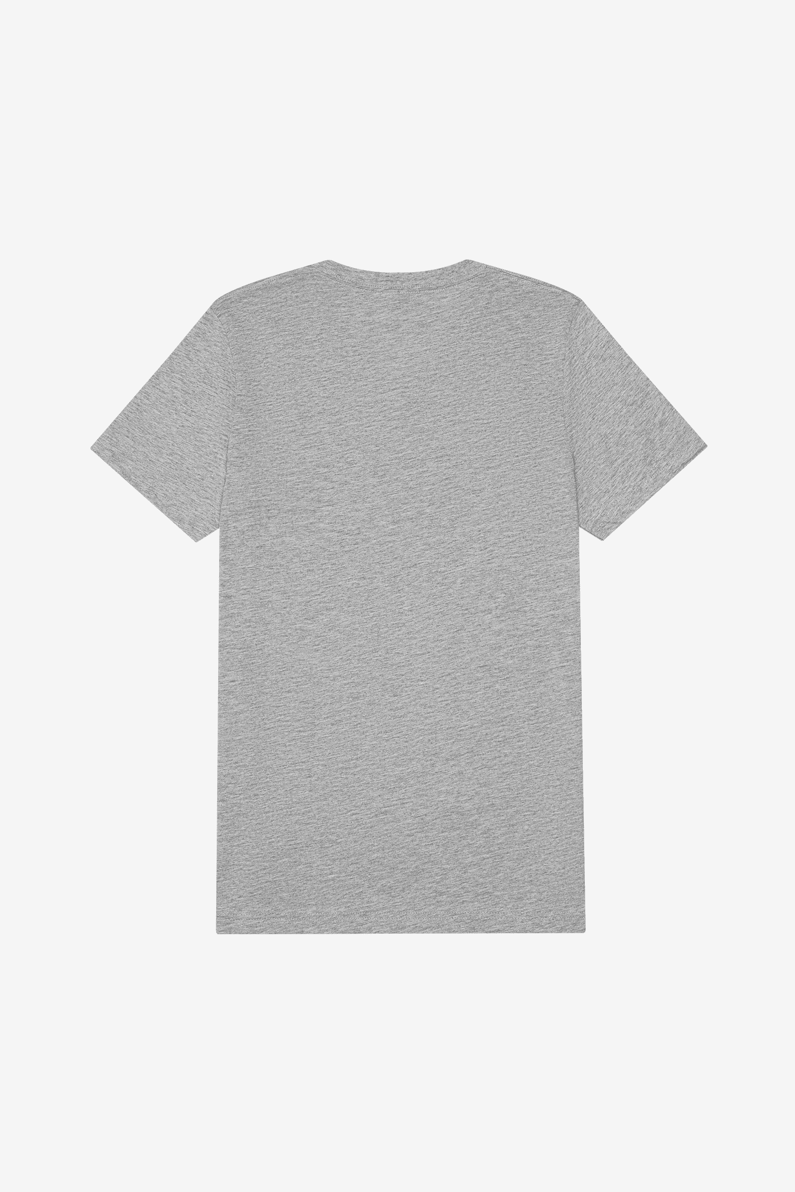 BELLA+CANVAS Adult Short Sleeve V-Neck Personalized T-Shirt, Create your own Designs, Athletic Heather, Grey, Large, Unisex