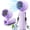 Purple, variant on Portable Handheld Turbo Fan, 4000mAh Rechargeable Personal Fan with LED Display, 5 Speeds, Up to 12H Runtime, 180° Foldable Desk and Neck Fan for Travel, Makeup, Beach