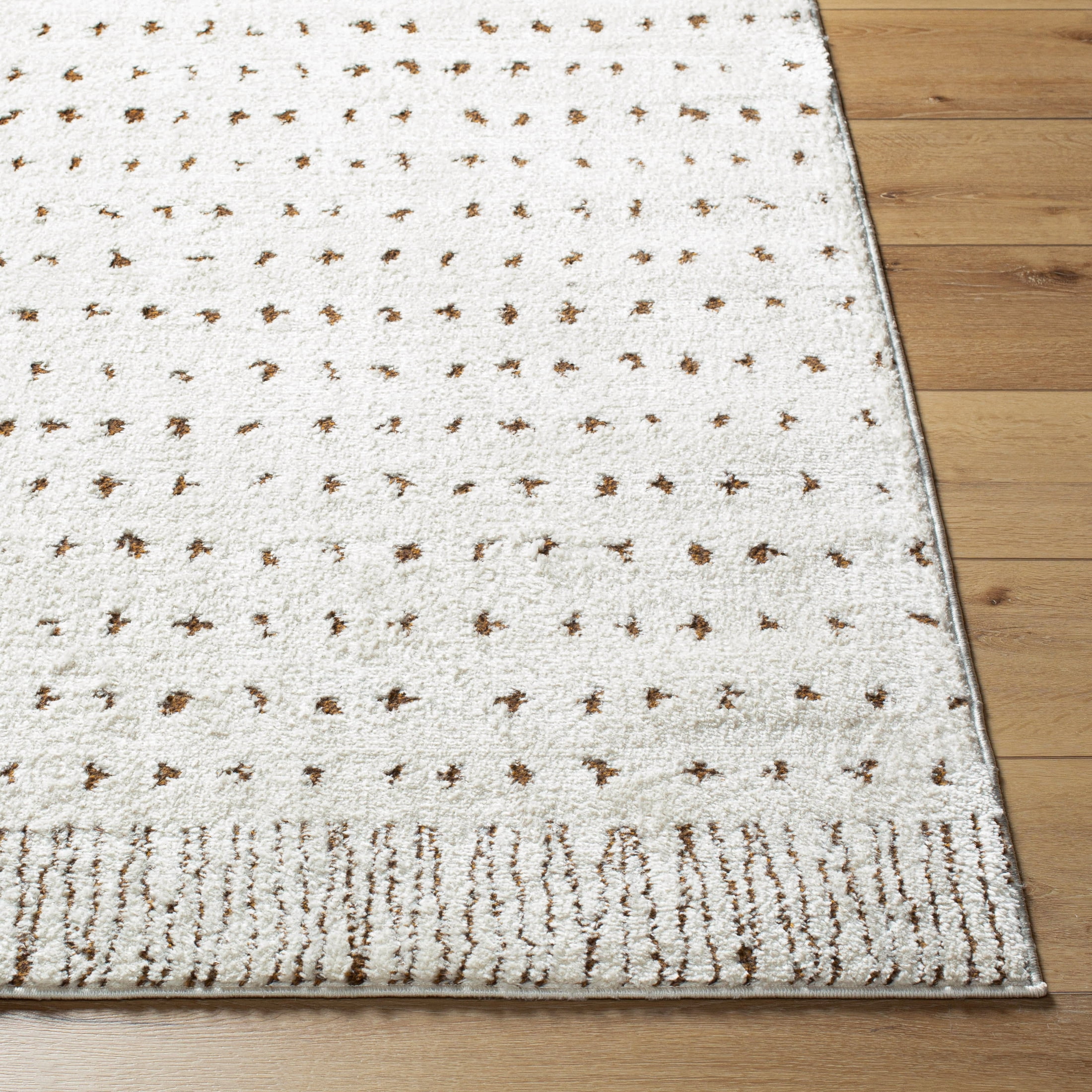 Livabliss Area Rugs for Living Room, 8x10 Freud Modern Ivory Rug, Bedroom Dining Room Home Decor Stain Resistant Carpet (7'10" x 10')