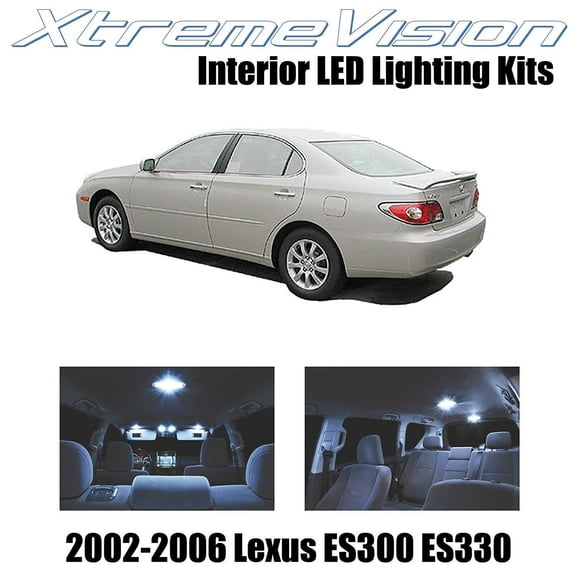 XtremeVision LED for Lexus ES300 ES330 2002-2006 (7 Pieces) Cool White Premium Interior LED Kit Package Installation Tool Tool