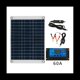 thumbnail image 1 of Kit de Panel Solar de 20 W, BateríA de Carga de 12 V con Controlador de 60 A, Placa de Cargador de TeléFono Solar para RV, Coche, , Caravana, Exterior, 1 of 5