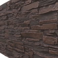 thumbnail image 6 of NewStone Canyon Ridge Faux Stone Panel, 45 3/4"W x 24 1/2"H x 1 1/4"D, Dark Tobacco Color, 6 of 9