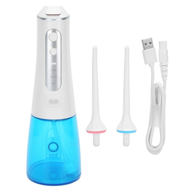 Irrigador bucal recargable Wf202 de 300 ml. Dispositivo de limpieza bucal. Limpiador dental.