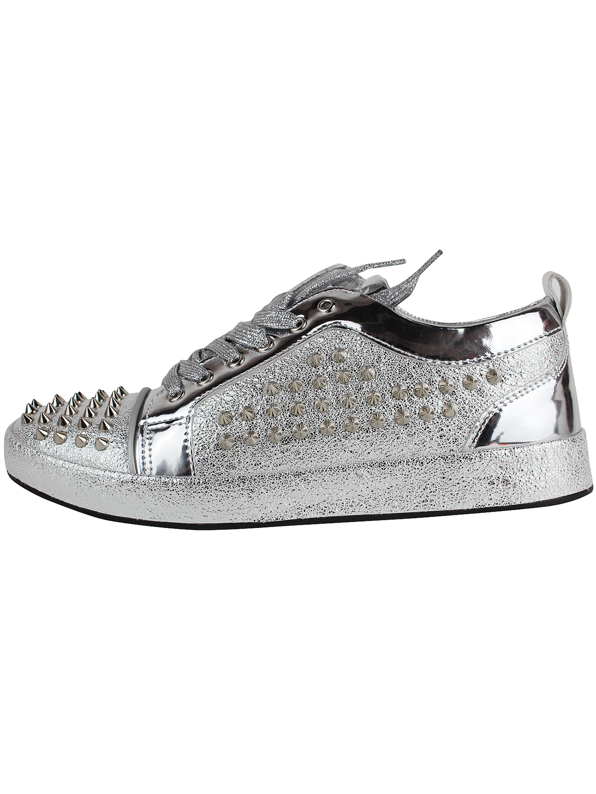 black and silver designer shoes