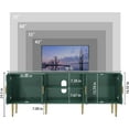 thumbnail image 2 of HLR 63'' Modern TV Stand for 65/70/75 inch TV, Entertainment Center with Storage Cabinet, Mid Century Green TV Stand,Embossed Pattern TV Console, TV Media Console for Living Room, Bedroom, 2 of 7