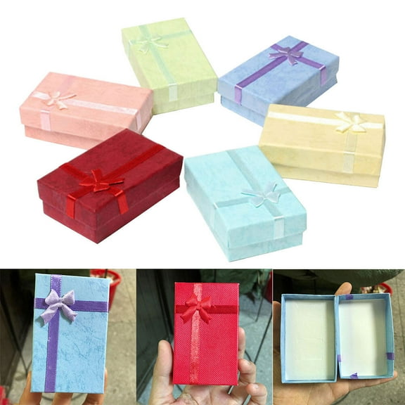FELTECHELECTR 6Pcs Mini Present Boxes for Jewelry Owners on Christmas 3.14X1.97X0.98In