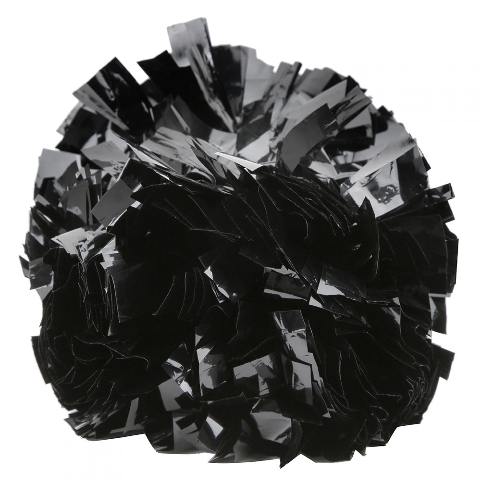 Cheer Pom Poms, Comfortable Handle Black Cheerleading Pom Poms Skin