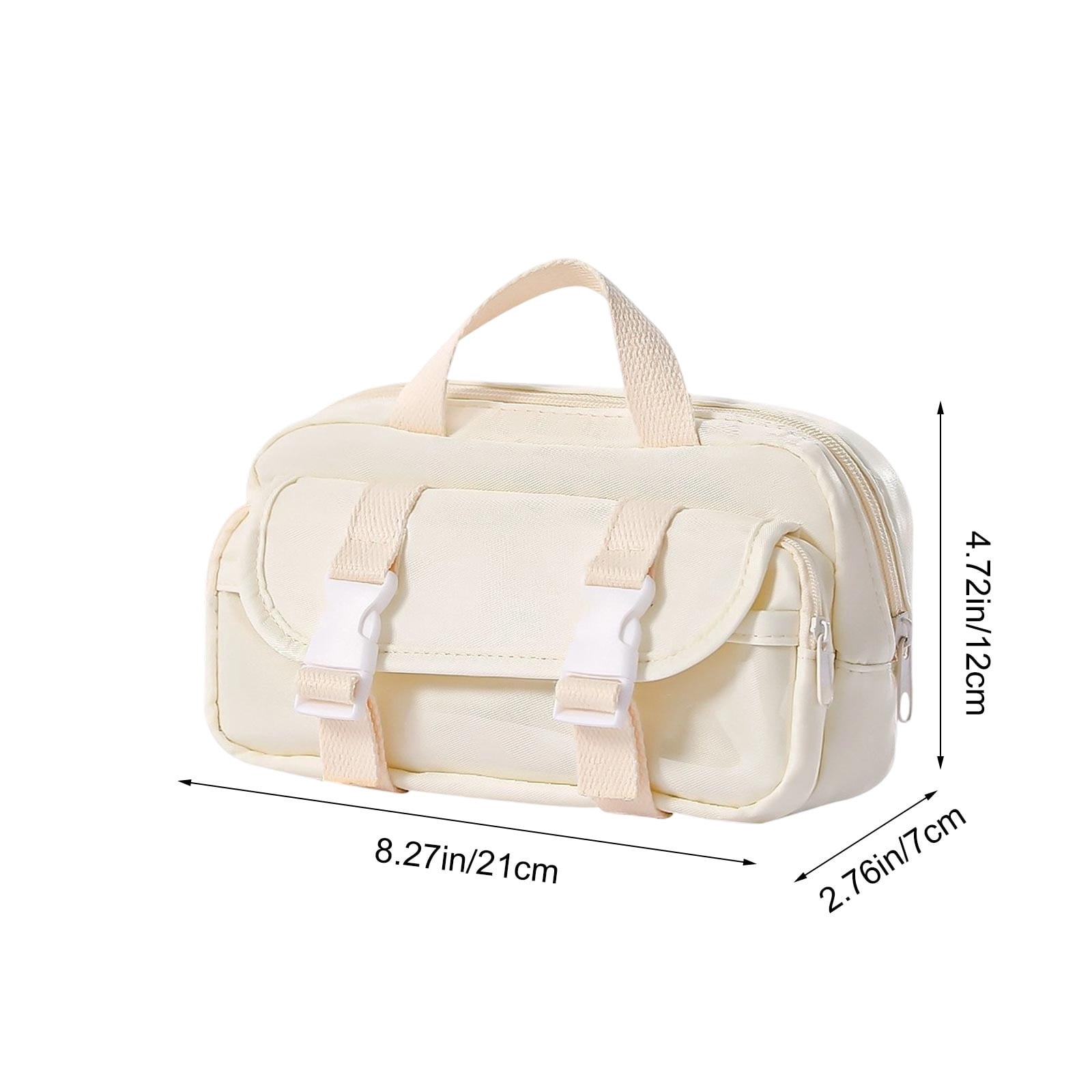 Werulen 4Pcs Double Flap Pencil Case Portable Stationery Organizer,Large Capacity Daily Storage Use,Double Flap Pen Case,Large Capacity Pencil Bag,Stationery Organizer