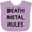 Lavender, variant on Death Metal Rules White T-shirt Boys or Girls Baby Bib
