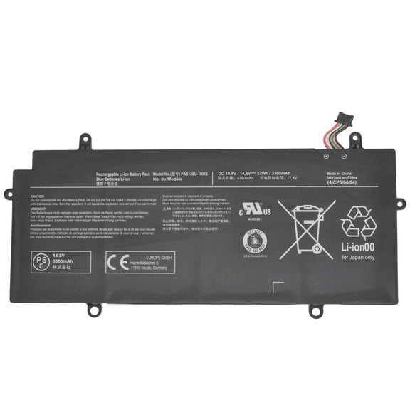 New PA5136U-1BRS 14.8V 52Wh PA5136U Laptop Battery for Toshiba Portege Z30 Z30-A Z30-B Z30-A1301 Z30-AK01S AK03S AK04S AK06S AK12S AK22S AK31S Z30-AK32S Series 3380mAh