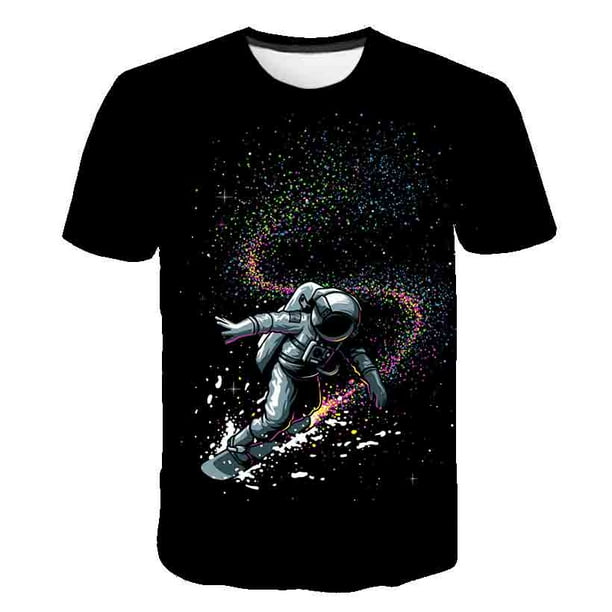2023, camisetas de astronautas para niños, disfraces para niños y niñas, camisetas de cuello redondo, ropa de verano, camisetas de manga corta para niños, ropa 6T Gao Jinjia LED