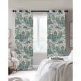 thumbnail image 4 of Teal Garden Kitchen Curtains Modern Art Building Trees Rock Landscape Cafe Short Curtains for Bathroom Blackout Window Curtain Small Window Treatment Drapes for Bedroom Living Room 27.5"x39"x2, 4 of 9