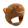 thumbnail image 2 of Sombrero de marmota de peluche, diseño de dibujos animados, ideal para festivales, Halloween y juegos de rol., 2 of 8