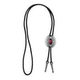 thumbnail image 1 of Corbata Bolo para Hombre jinwen Boda Collar PU Cuero Cuerda Western Cowboy rojo, 1 of 4