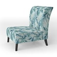 thumbnail image 3 of Designart "Leaves Neutral Color Flowers" Upholstered Tropical Accent Chair and Floral Arm Chair - Multiple Color & Pattern, 3 of 7