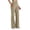 Beige# yoga pants for women, variant on Oksale Plus Size Workout Pants for Women Trendy Side Slit Straight Leg Yoga Pants with Pockets Stretch High Waisted Trousers Blue 5XL