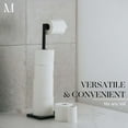 thumbnail image 3 of Marmolux Acc Matte Black Free Standing Toilet Paper Holder with Weighted Black Marble Base Storage, 3 of 10