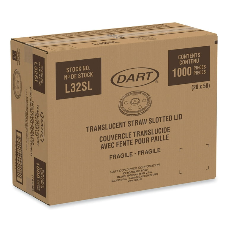 Lids for Foam Cups and Containers, Fits 32 oz, 44 oz, 60 oz Cups, Translucent, 1,000/Carton Lids for Foam Cups and Containers, Fits 32 oz, 44 oz, 60 oz Cups, Translucent, 1,000/Carton