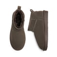 thumbnail image 3 of BURUDANI Women’s FuzzyClassic Ankle Winter Mini Boots Genuine Suede Water-Resistant Warm Snow Booties with Faux-Fur Lining Memory-Foam Comfort & Slip-On Ease, 3 of 9