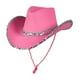 thumbnail image 5 of Sombrero de Vaquero para Mujer, Sombrero , Sombrero para El Sol para Disfraz de , Accesorios de Ropa , Rosado, 5 of 6