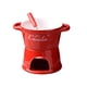 thumbnail image 2 of Olla para fondue de chocolate de 300 ml, juego de ollas para fondue, de porcelana Rojo, 2 of 9