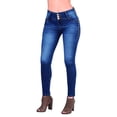 thumbnail image 1 of 347-70 Los skinny jeans más deseados por su efecto levanta pompis y pretina alta que comprime más para estilizar figura., 1 of 2
