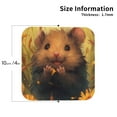thumbnail image 2 of Fuzoiu Cute Sunflower Guinea Pig Print Leather Coasters Set,Drink Coasters Set of 4,for Tabletop Protection, Durable PVC Coasters,Home Décor and Housewarming Gift-Square, 2 of 6