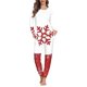thumbnail image 2 of Pijama de diseño navideño para mujer, ropa de dormir informal de manga larga, conjunto de dos piezas, ropa de casa cómoda y elegante, estampado a pedido, 2 of 4