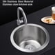 thumbnail image 3 of Fregadero de Cocina Empotado, Juego de Fregadero de Cocina de Acero inoxidable 304, Lavabo Redondo Antidesbordamiento Con Colador, Diámeto Exterior del Fregadero de 11,02, 3 of 7