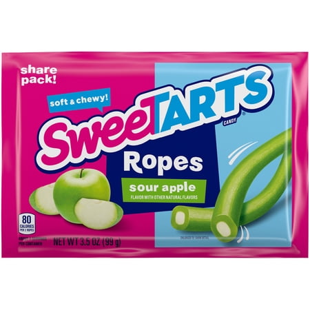SweeTARTS Rope Sour Apple Candy, 3.5 oz