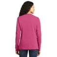 thumbnail image 2 of Port & Company Adult Female Women Long Sleeve Core Cotton T-Shirt, 2 of 6
