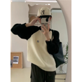 thumbnail image 2 of Color Block Sweater Tops for Women Crew Neck Pullover Sweaters, 2 of 4