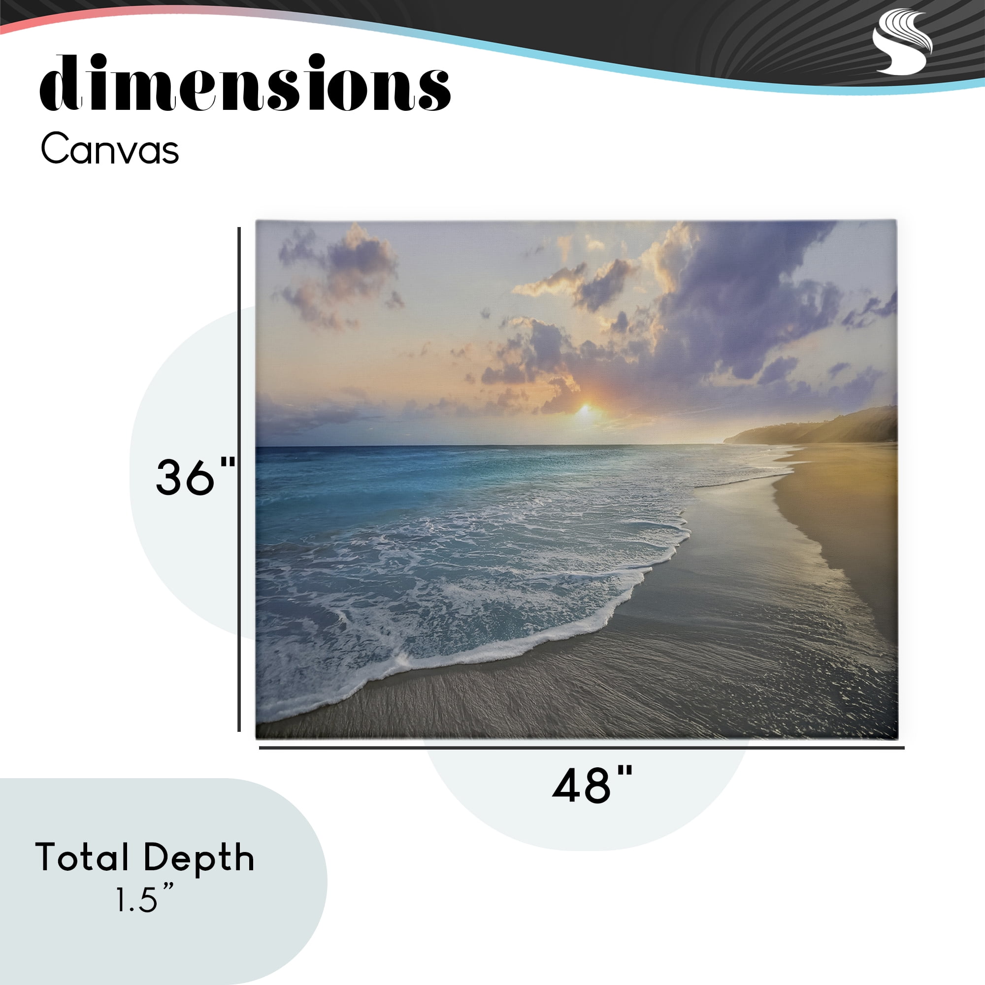 Stupell Industries Sunset over Tranquil Coast Canvas Wall Art, design by Mike Calascibetta