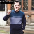 thumbnail image 3 of Suéter grueso para hombre, otoño e invierno, casual, de mediana edad, cálido, multicolor, opcional, alta absorción, 3 of 5