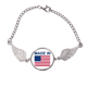 thumbnail image 1 of en estados unidos país amor Pulsera pulsera pulsera alas de ángel pulsera, 1 of 3